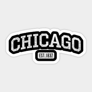 Chicago Est1837 - Chicago Sports Sticker